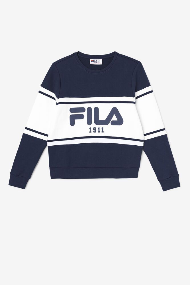 Fila Sweatshirt Dame Mørkeblå Jayla Crew CGQ-921804